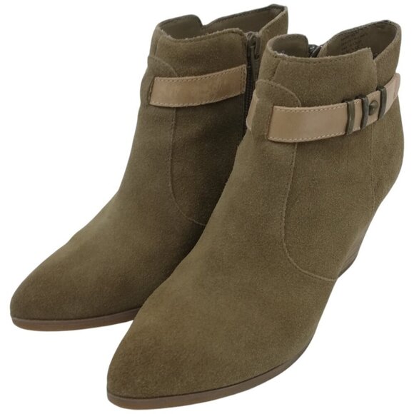 Seychelles Take Notice Tan Suede Ankle Boots Size 6 Heel Anthropologie Beige - Picture 1 of 11